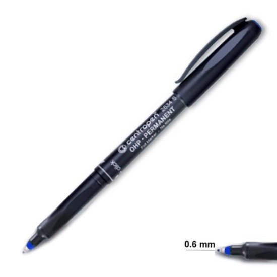 Centropen μαρκαδόρος ανεξίτηλος μπλε fine 0,6mm Centropen μαρκαδόρος ανεξίτηλος μπλε fine 0,6mm