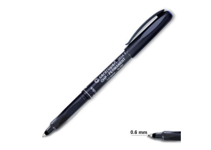 Centropen μαρκαδόρος ανεξίτηλος μαύρο fine 0,6mm