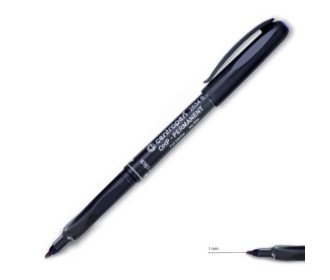 Centropen μαρκαδόρος ανεξίτηλος μαύρο medium 1mm