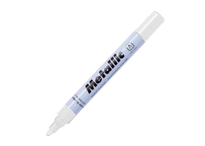 Centropen μαρκαδόρος ανεξίτηλος μεταλ. λευκός 1,5-2,5mm