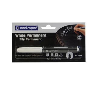 Centropen μαρκαδόρος λευκός ανεξίτηλος 1,2χιλ.