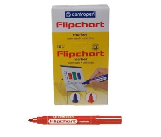 Centropen μαρκαδόρος flipchart κόκκινος τετράγωνη μύτη 4,6mm