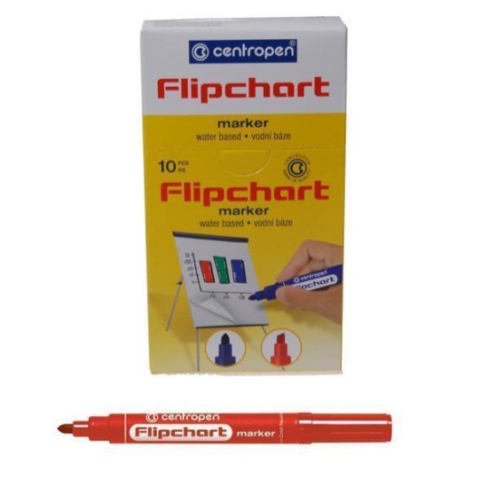 Centropen μαρκαδόρος flipchart κόκκινος τετράγωνη μύτη 4,6mm Centropen μαρκαδόρος flipchart κόκκινος τετράγωνη μύτη 4,6mm