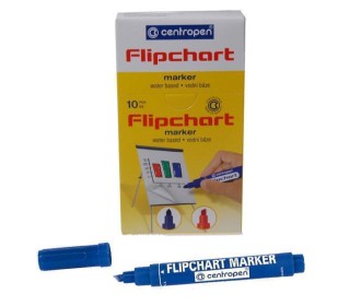 Centropen μαρκαδόρος flipchart μπλε τετράγωνη μύτη 4,6mm