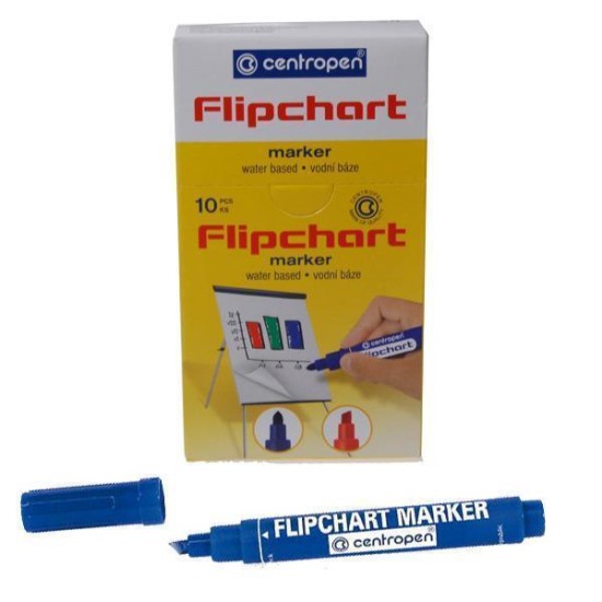 Centropen μαρκαδόρος flipchart μπλε τετράγωνη μύτη 4,6mm Centropen μαρκαδόρος flipchart μπλε τετράγωνη μύτη 4,6mm