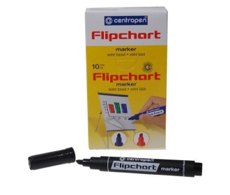 Centropen μαρκαδόρος flipchart μαύρος τετράγωνη μύτη 4,6mm
