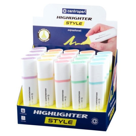 Centropen σταντ 20τεμ. Pastel μαρκαδόρων υπογράμμισης Centropen σταντ 20τεμ. Pastel μαρκαδόρων υπογράμμισης