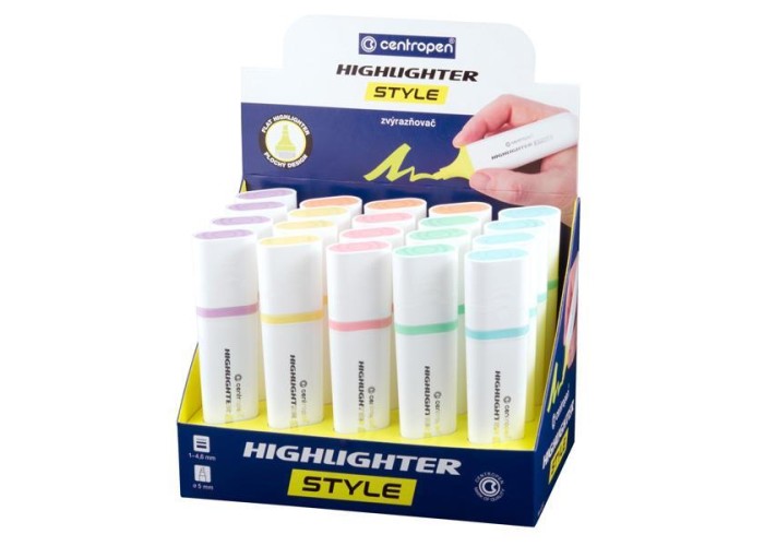 Centropen σταντ 20τεμ. Pastel μαρκαδόρων υπογράμμισης Centropen σταντ 20τεμ. Pastel μαρκαδόρων υπογράμμισης