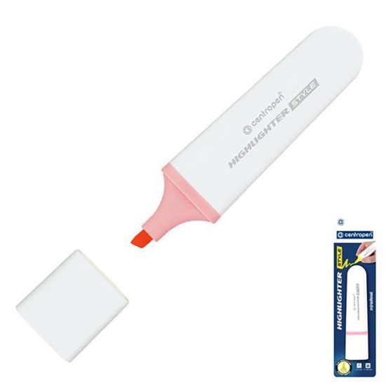 Centropen μαρκαδόρος υπογράμμισης pastel ροζ σε blister Centropen μαρκαδόρος υπογράμμισης pastel ροζ σε blister