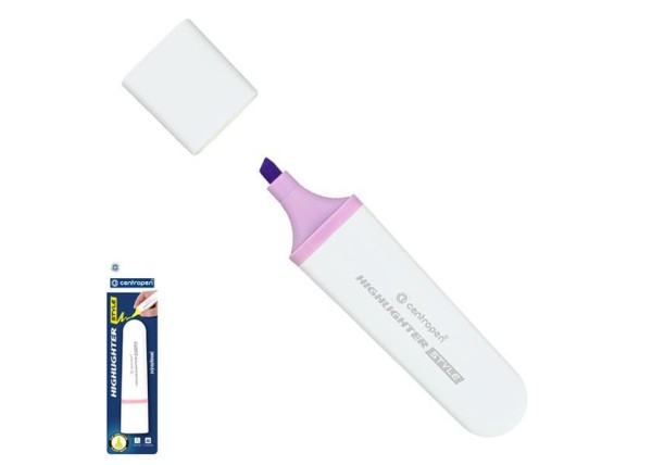 Centropen μαρκαδόρος υπογράμμισης pastel μωβ σε blister