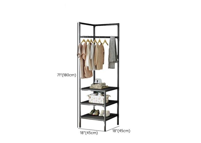 Κρεμάστρα ράγα οργάνωσης ρούχων Nextdeco μαύρη Υ180x45x45εκ Κρεμάστρα ράγα οργάνωσης ρούχων Nextdeco μαύρη Υ180x45x45εκ