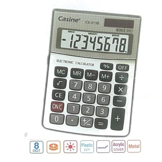 Casine κομπιουτεράκι 8 ψηφίων 15x10x3εκ. Casine κομπιουτεράκι 8 ψηφίων 15x10x3εκ.