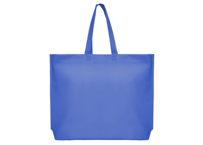 Τσάντα non woven μπλε σκούρο Υ40x54x10εκ πιέτα. Δυνατότητα εκτύπωσης