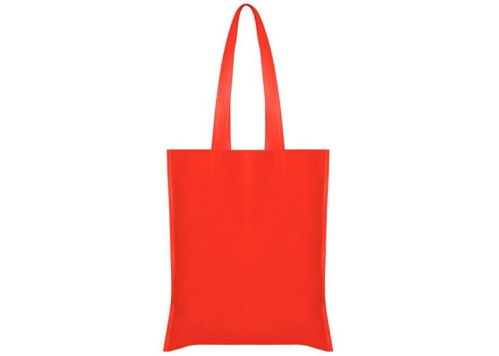 Τσάντα non woven μακρύ χερούλι κόκκινη Υ40x36εκ.