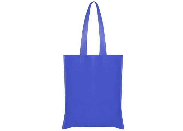 Τσάντα non woven μακρύ χερούλι σκ. μπλε Υ40x36εκ.