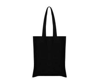 Τσάντα non woven μακρύ χερούλι μαύρη Υ40x36εκ.