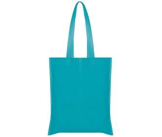 Τσάντα non woven μακρύ χερούλι μπλε Υ40x36εκ.