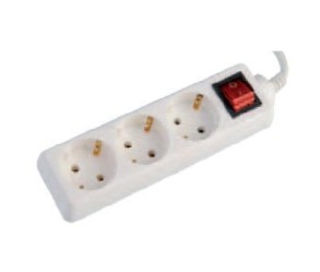 Πολύμπριζο 3θέσεων με διακόπτη Πολύμπριζο 3θέσεων με διακόπτη