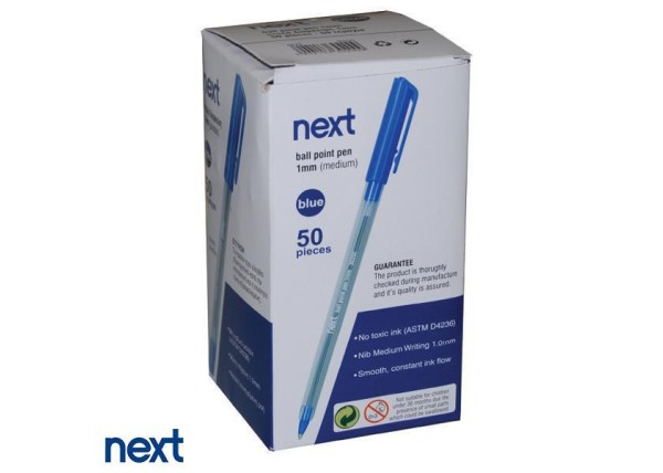 Νext στυλό διαρκείας μπλε 1mm. Δυνατότητα εκτύπωσης