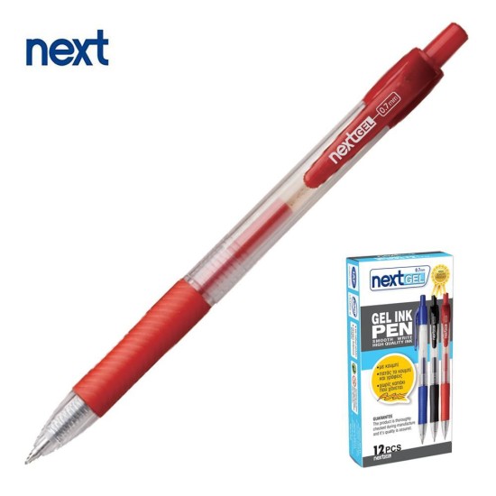 Νext στυλό gel pen με κουμπί κόκκινο 0.7mm Νext στυλό gel pen με κουμπί κόκκινο 0.7mm