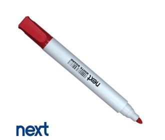 Μαρκαδόρος λευκού πίνακα επαναγεμιζόμενος κόκκινος στρογγυλή μύτη