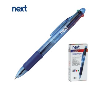 Next στυλό τετράχρωμο  4 σε 1, μύτη 1mm Next στυλό τετράχρωμο  4 σε 1, μύτη 1mm