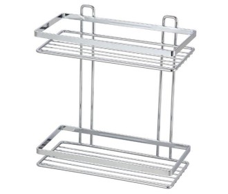 Εταζέρα μεταλλική για το μπάνιο με 2 ράφια 25x12x27εκ. Εταζέρα μεταλλική για το μπάνιο με 2 ράφια 25x12x27εκ.