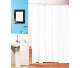 Κουρτίνα μπάνιου υφασμάτινη λευκή 180x200εκ Κουρτίνα μπάνιου υφασμάτινη λευκή 180x200εκ
