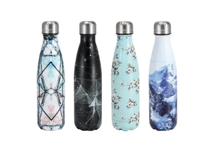 Θερμός  - μπουκάλι Printed με διπλά τοιχώματα 500ml σε 4 σχέδια