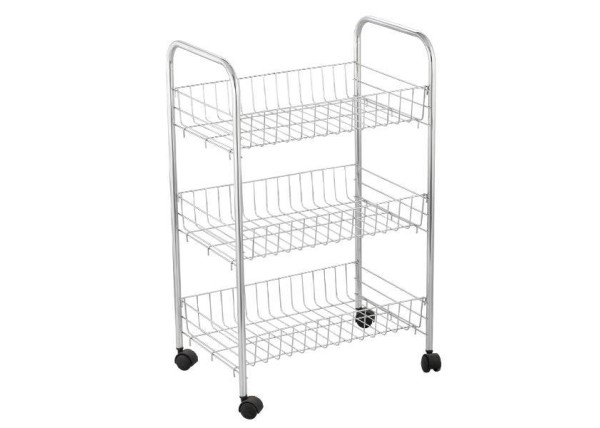 Τρόλεϊ 3 θέσεων ανθρακί με ρόδες 40x26x6,2εκ. Τρόλεϊ 3 θέσεων ανθρακί με ρόδες 40x26x6,2εκ.