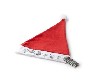 Σκούφος Άι Βασίλη με σχέδια ζωγραφικής Υ41x27εκ.