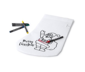 Κάλτσα χριστουγεννιάτικη για ζωγραφική Υ30x20εκ.