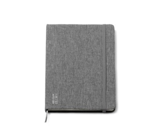 Σημειωματάριο Α5 Υ21x14.7εκ. γκρι με λάστιχο 80 φυλλα