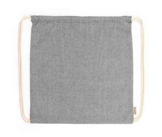 Τσάντα πλάτης με κορδόνια Υ42χ38εκ. μαύρη. Δυνατότητα εκτύπωσης