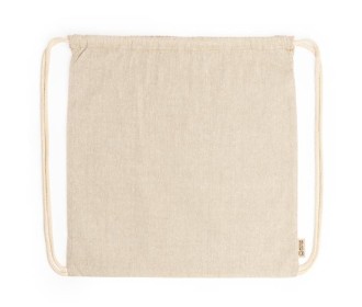 Τσάντα πλάτης με κορδόνια Υ42χ38εκ. μπεζ. Δυνατότητα εκτύπωσης