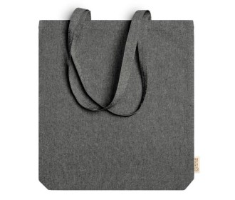 Τσάντα με μακρύ χερούλι Υ42χ38x8,5εκ. μεγάλη μαύρη. Δυνατότητα εκτύπωσης