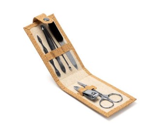 Σετ εργαλείων μανικιούρ σε θήκη από φελλό 6x11x2εκ Σετ εργαλείων μανικιούρ σε θήκη από φελλό 6x11x2εκ