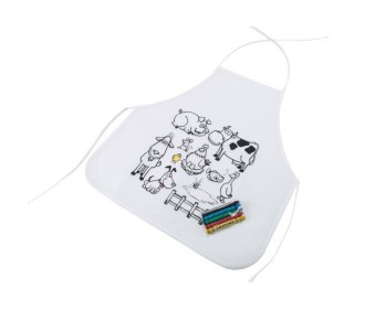 Ποδιά non woven λευκή σετ 5τμχ. 43,5x43εκ.