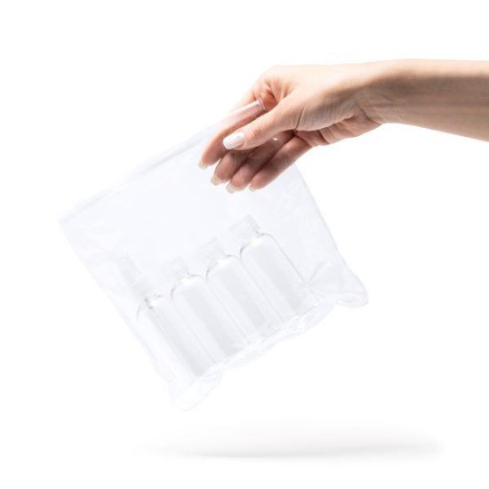 Σετ μπουκάλια ταξιδίου σε τσαντάκι από PVC 19x19εκ. Σετ μπουκάλια ταξιδίου σε τσαντάκι από PVC 19x19εκ.