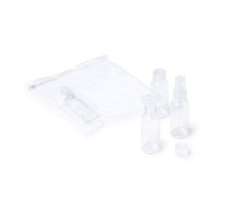 Σετ μπουκάλια ταξιδίου σε τσαντάκι από PVC 19x19εκ. Σετ μπουκάλια ταξιδίου σε τσαντάκι από PVC 19x19εκ.