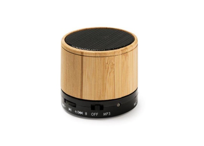 Ασύρματο ηχείο - ραδιόφωνο FM Bluetooth από φυσικό μπαμπού, 3W, Υ6xØ5,1εκ