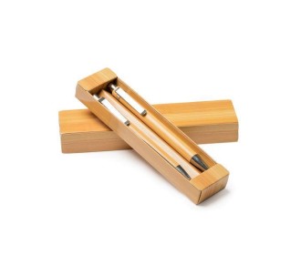 Σετ στυλό και μολύβι από μπαμπού σε κουτί δώρου 17x4,1x2,2εκ. Σετ στυλό και μολύβι από μπαμπού σε κουτί δώρου 17x4,1x2,2εκ.