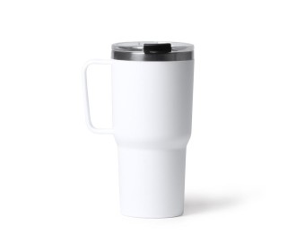 Θερμός - κούπα 600 ml λευκή ανοξείδωτο ατσάλι Υ18,9xØ9εκ. Θερμός - κούπα 600 ml λευκή ανοξείδωτο ατσάλι Υ18,9xØ9εκ.