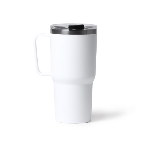 Θερμός - κούπα 600 ml λευκή ανοξείδωτο ατσάλι Υ18,9xØ9εκ. Θερμός - κούπα 600 ml λευκή ανοξείδωτο ατσάλι Υ18,9xØ9εκ.