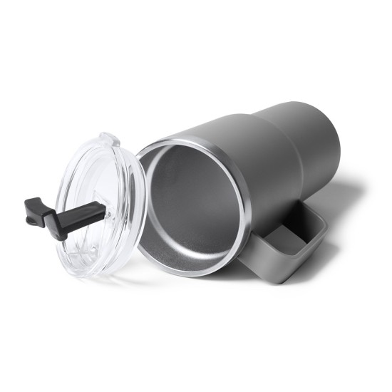 Θερμός - κούπα 600 ml γκρι ανοξείδωτο ατσάλι Υ18,9xØ9εκ. Θερμός - κούπα 600 ml γκρι ανοξείδωτο ατσάλι Υ18,9xØ9εκ.