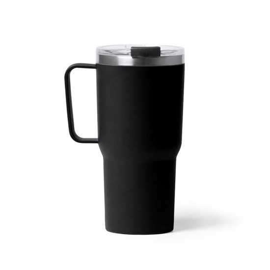 Θερμός - κούπα 600 ml μαύρο ανοξείδωτο ατσάλι Υ18,9xØ9εκ. Θερμός - κούπα 600 ml μαύρο ανοξείδωτο ατσάλι Υ18,9xØ9εκ.