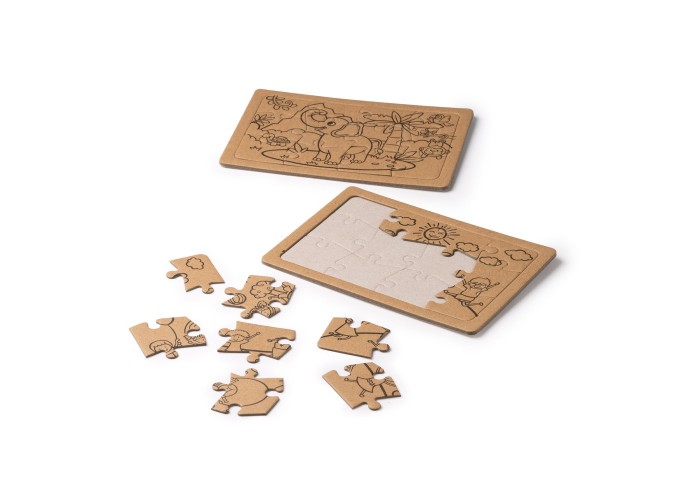 Παζλ σετ από ανακυκλωμένο χαρτόνι 2 σχέδια x 12 κομμάτια