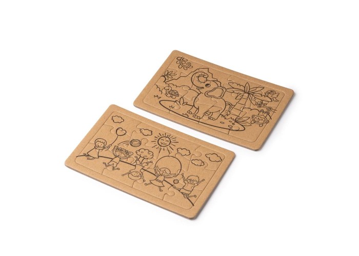 Παζλ σετ από ανακυκλωμένο χαρτόνι 2 σχέδια x 12 κομμάτια