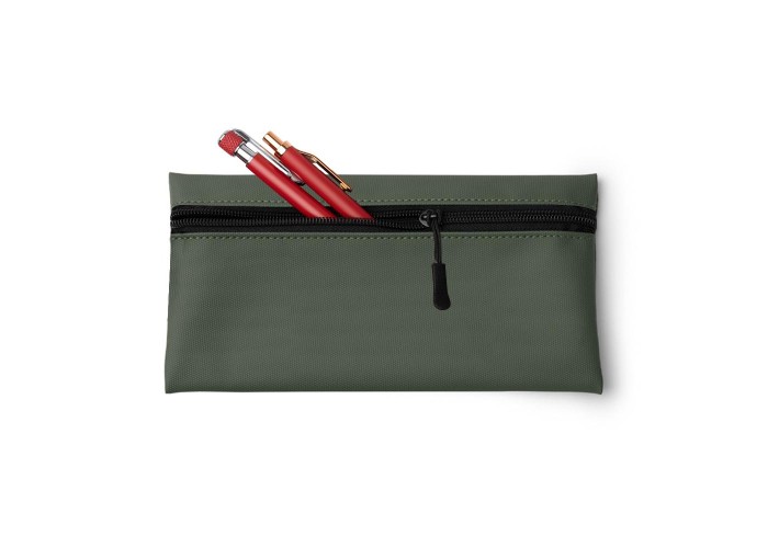 Κασετίνα PU χακί Υ11,5x22εκ. Δυνατότητα εκτύπωσης