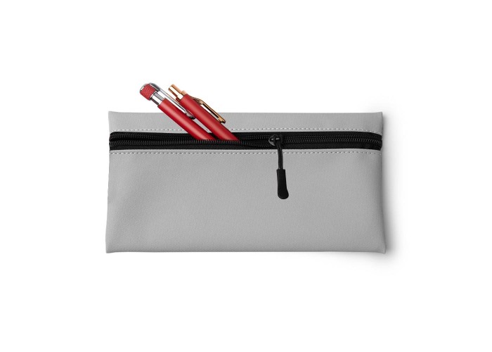 Κασετίνα PU γκρι Υ11,5x22εκ. Δυνατότητα εκτύπωσης